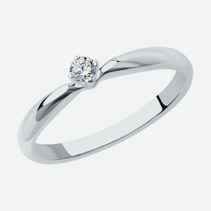 Кольцо SOKOLOV Diamonds из белого золота с бриллиантом 1012120-3, размер 17.5