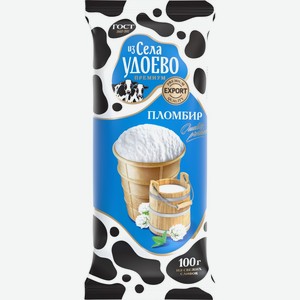 Мороженое Из села Удоево пломбир в вафельном стаканчике, 100 г