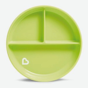 Тарелка детская Munchkin на присоске секционная Stay Put, зеленая