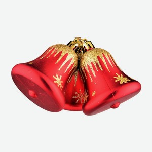 Набор елочных украшений Santa s World Колокольчики 3 шт красный артHP7003-171/7M03