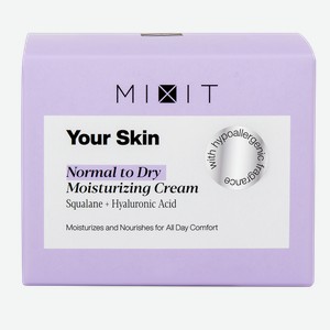 Крем для лица MIXIT Your Skin, увлажняющий для нормальной и жирной кожи, 50мл