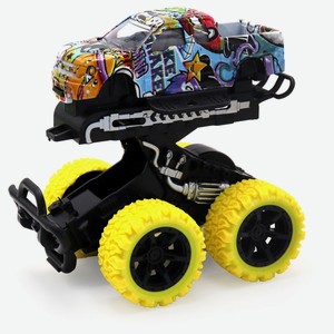 Машинка Funky Toys «Пикап» инерционная с желтыми колесами