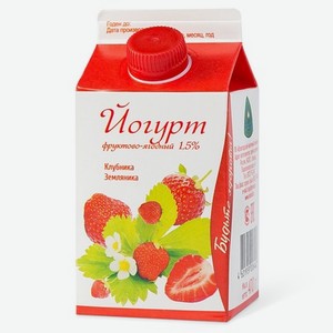 Йогурт Вологодский Молочный комбинат фруктово-ягодный 1,5%, 470 г