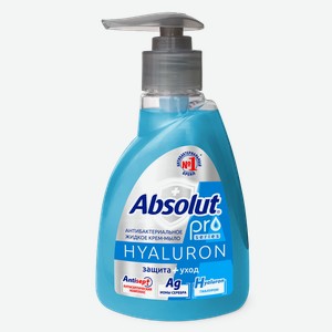 Крем-мыло ABSOLUT Pro антибактериальное серебро+гиалурон, 90г