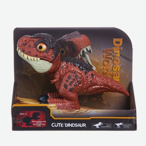 Интерактивная игрушка Dinosaur World Динозавр, коричневый