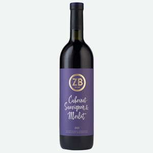 Вино тихое красное сухое ZB Wine CABERNET-SAUVIGNON&MERLOT 2021 0.75 л