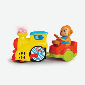 Музыкальная игрушка Азбукварик «Веселый паровозик» желтая