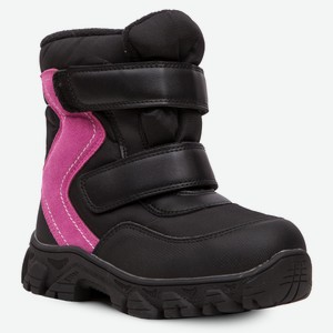 Ботинки для девочки Barkito, черные с розовым (31)