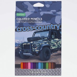 Карандаши цветные Hatber «Cross country» 18 цветов