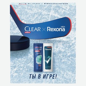 Набор подарочный мужской Clear+Rexona (Шампунь 200мл + Гель д/душа 180мл)