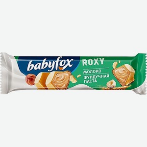 Батончик вафельный BabyFox Roxy с молочно-ореховой начинкой, 18 г