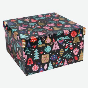 Коробка подарочная «Миленд» Стильный Новый Год, 15,5x15,5x9 см