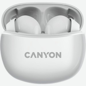 Наушники Canyon TWS-5, Bluetooth, вкладыши, белый [cns-tws5w]