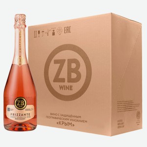 Вино игристое розовое полусухое ZB Frizzante Rose Semidry (6 шт.) 0.75 л