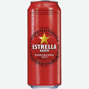 Пиво Estrella Damm светлое, алк. 4,6%, 0,5 л