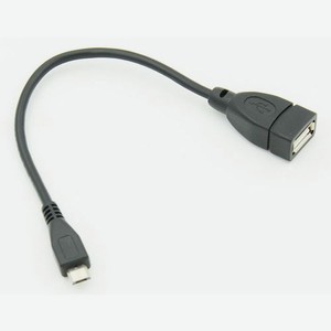 Кабель micro USB (m) - USB (f), 0.2м, черный