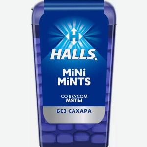 Конфеты Halls Mini Mints Со Вкусом Мяты Без Сахара 12,5г