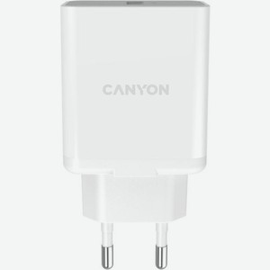 Сетевое зарядное устройство Canyon CNE-CHA36W01, USB, 36Вт, 3A, белый