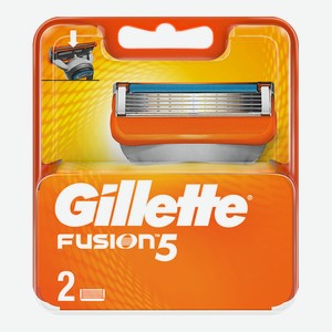 Кассеты сменные для бритья Gillette Fussion 5 лезвий, мужские, 2 шт блистер