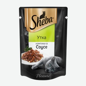 Корм для кошек Sheba Pleasure ломтики утки в соусе, 85 г