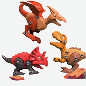 Игровой набор Wei Yuan Toys «Сделай динозавра» с аксессуарами, 3 штуки