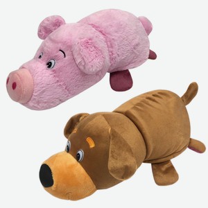 Мягкая игрушка 1toy Вывернушка «Собака-Свинья» 2в1 35 см