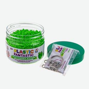 Набор для детского творчества 1Toy Plastic Fantastic «Гранулированный пластик» с аксессуарами 95 г, зелёный