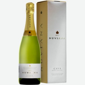 Вино игристое Codorniu Nuviana Brut Cava DO подарочная упаковка, 0.75 л