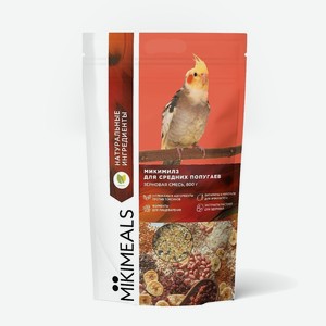 Mikimeals корм для средних попугаев (800 г)