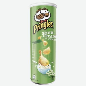 Чипсы картофельные Pringles Сметана и лук 165 г