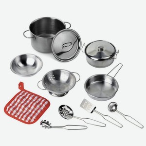Игровой набор Kitchen Supplies металлическая посуда,12 предметов
