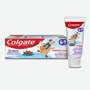Зубная паста Colgate Клубника-Мята 6-9лет детская, 60мл Китай