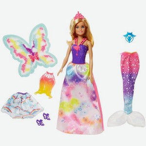 Кукла Barbie «Сказочная принцесса-фея-русалка»