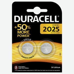 Батарейка Duracell 2025 2 шт.