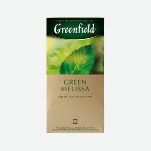 Чай Greenfield Green Melissa зеленый с мелиссой в пакетиках
