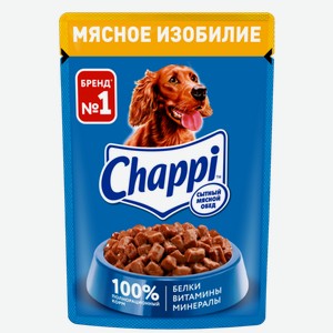 Корм для собак Chappi Мясное Изобилие, влажный 85 г