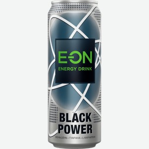 Напиток безалкогольный E-on Black Power энергетический газированный 450 мл