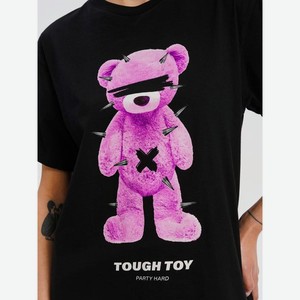 Хлопковая футболка с принтом плюшевого медведя