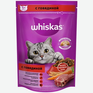 Корм для кошек Whiskas Подушечки-паштет с говядиной, сухой 350 г