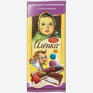 Шоколад  Алёнка  молоч. с веселинками 87г, Красный Октябрь
