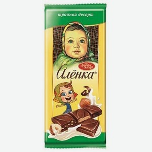 Шоколад  Алёнка  с нач. Тройной десерт 85г, Красный Октябрь