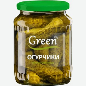 Огурцы маринованные GREEN ГОСТ СТ/Б. 680Г