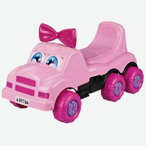 Каталка-машинка Весёлые гонки розовая