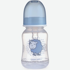 Бутылочка Canpol babies «Transparent» с соской из силикона 3 мес.+, 120 мл. в ассортименте