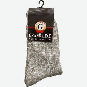 Носки мужские тёплые Grand Line шерсть цвет: серый меланж, 29 (43-44) р-р