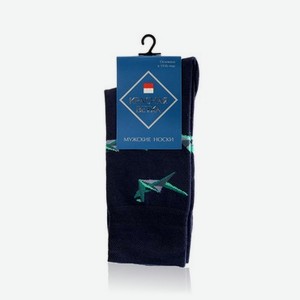 Мужские носки Красная ветка трикотажные C1311   оригами   Тёмно-синие р.29