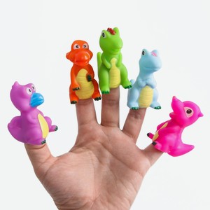 Развивающая пальчиковая игрушка Крошка Я «Динозаврики» 5 шт.