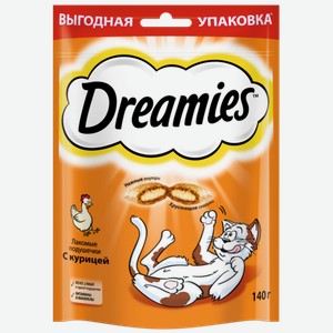 Лакомство для кошек Dreamies Курица 140 г
