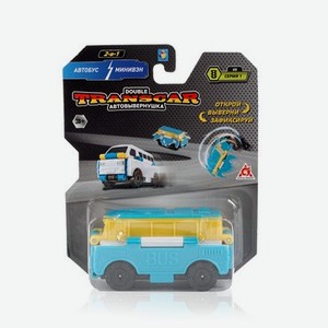 Машинка 1 Toy Transcar Double   Автобус-Минивен 2в1   8см