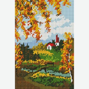 Алмазная мозаика Белоснежка «Осенний пейзаж» на подрамнике 20 х 30 см